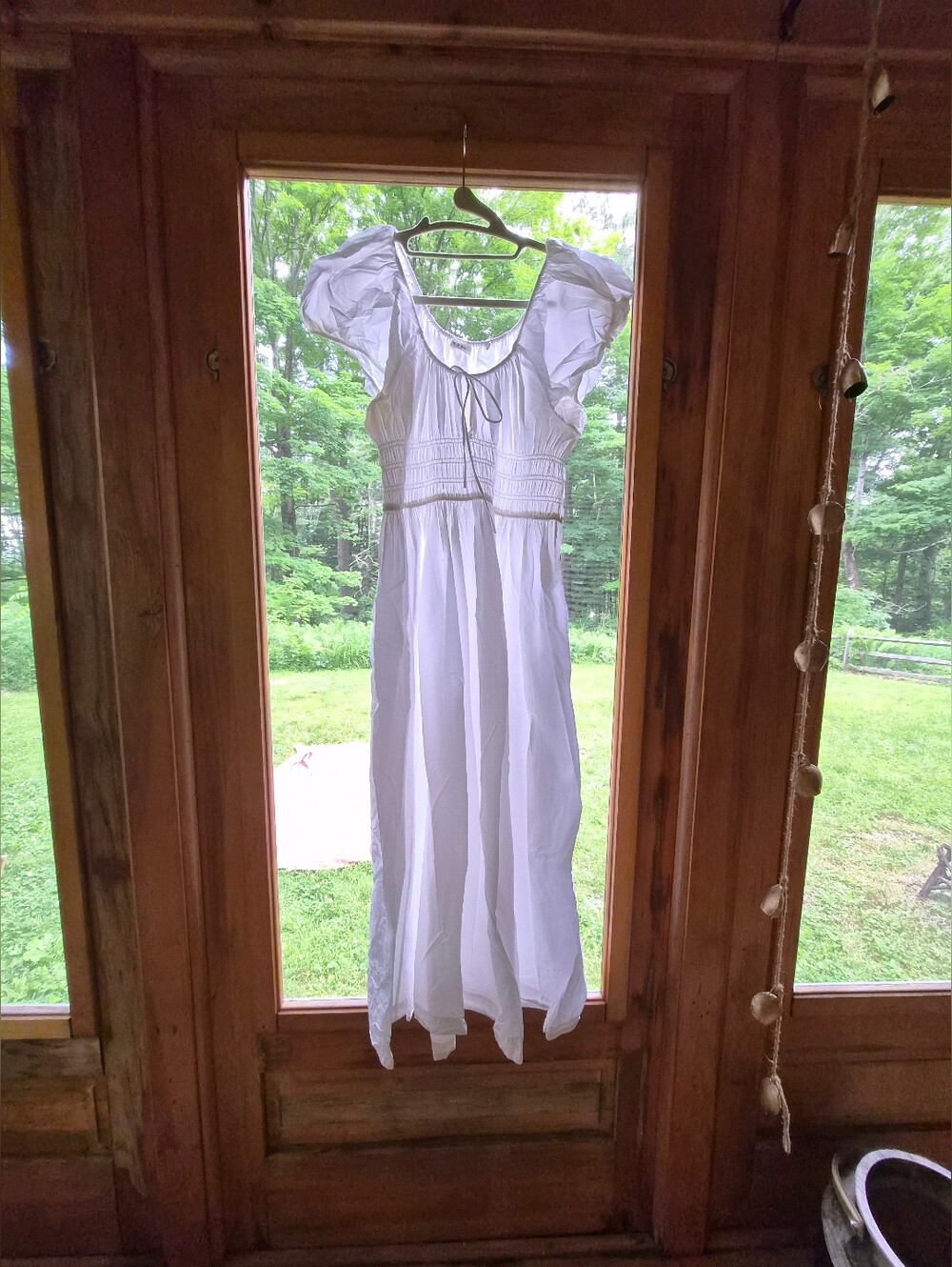 Doen White Quinn Dress XXL Smocked Cotton Heirloom Midi Dress - Picture 2 of 10